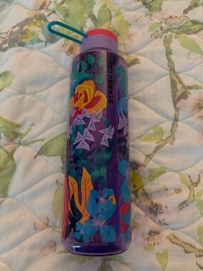 Starbucks Tropical Floral Water Bottle 24 oz Purple Coastal Beach 2022 Release